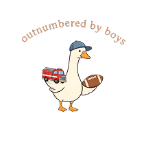 Outnumbered By Boys print-ready artwork design