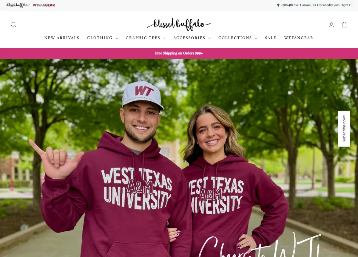 Blessed Buffalo storefront screenshot 1