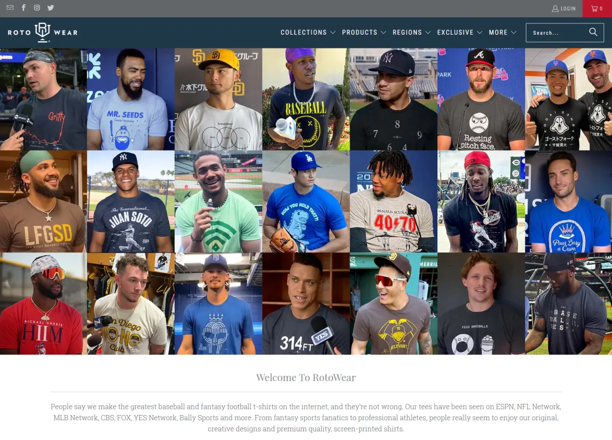 RotoWear storefront screenshot 1